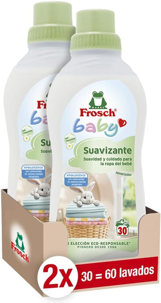 Embalagem de 2 amaciadores Baby Frosch 750 ml