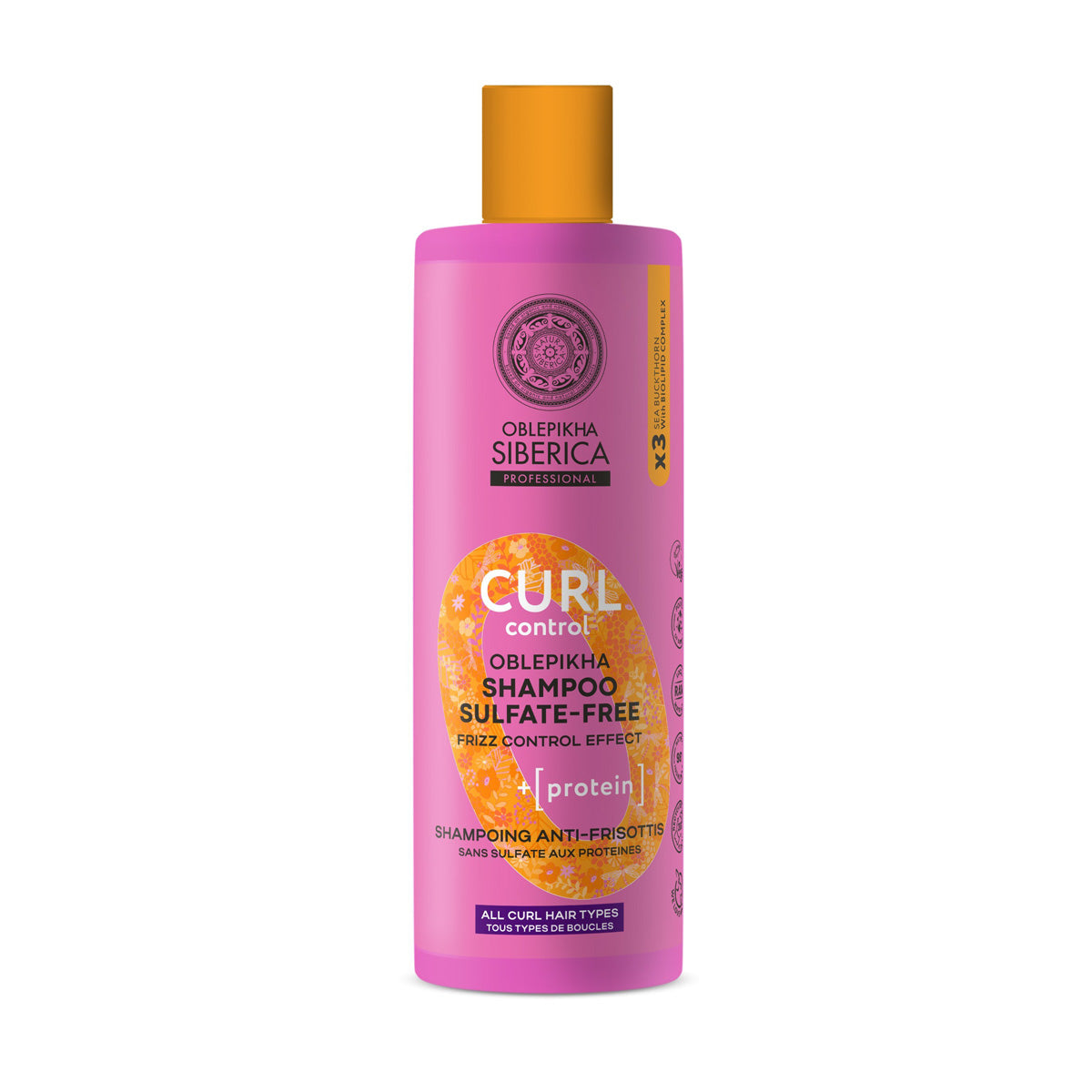 Champô sem sulfatos com proteínas "CURL CONTROL", Natura siberica, 400 ml