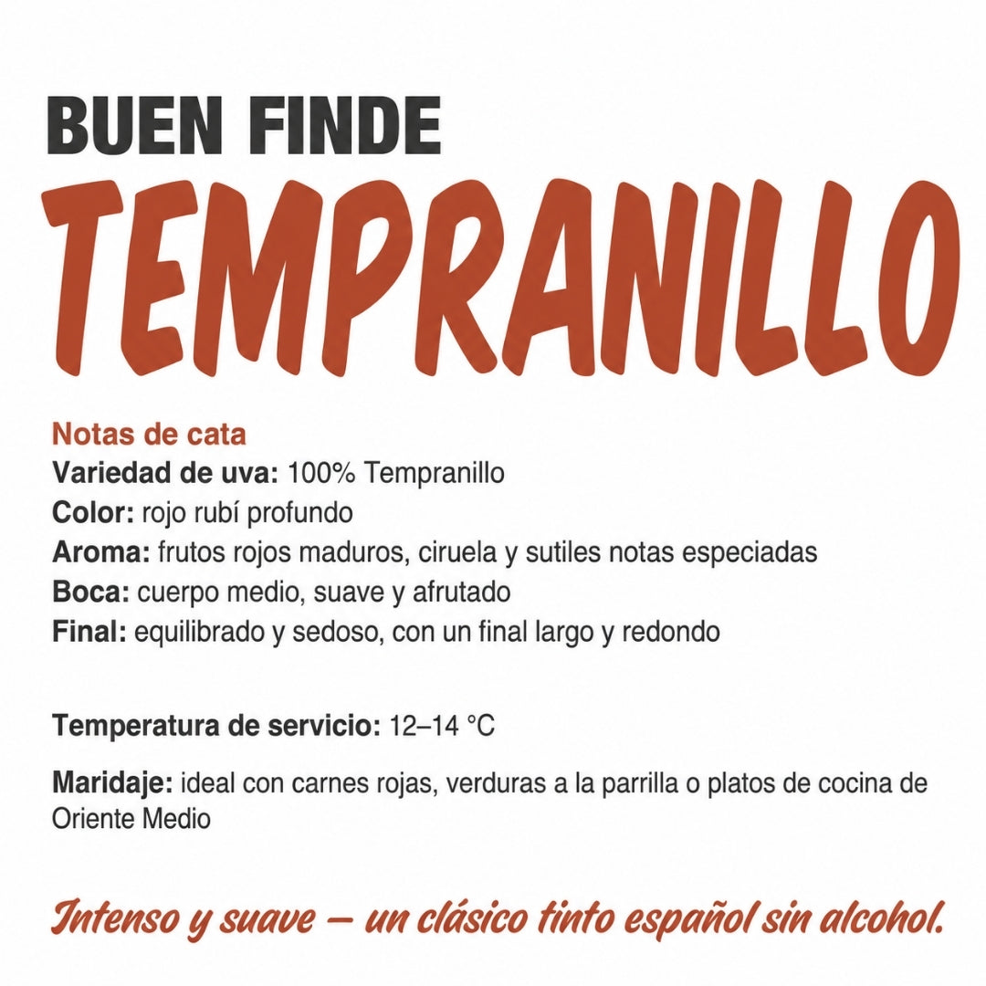 Vino Sin Alcohol 0,0% Tinto Tempranillo Pack 6 Botellas 750 Ml | Vino Tinto Desalcoholizado Equilibrado Y Afrutado_2