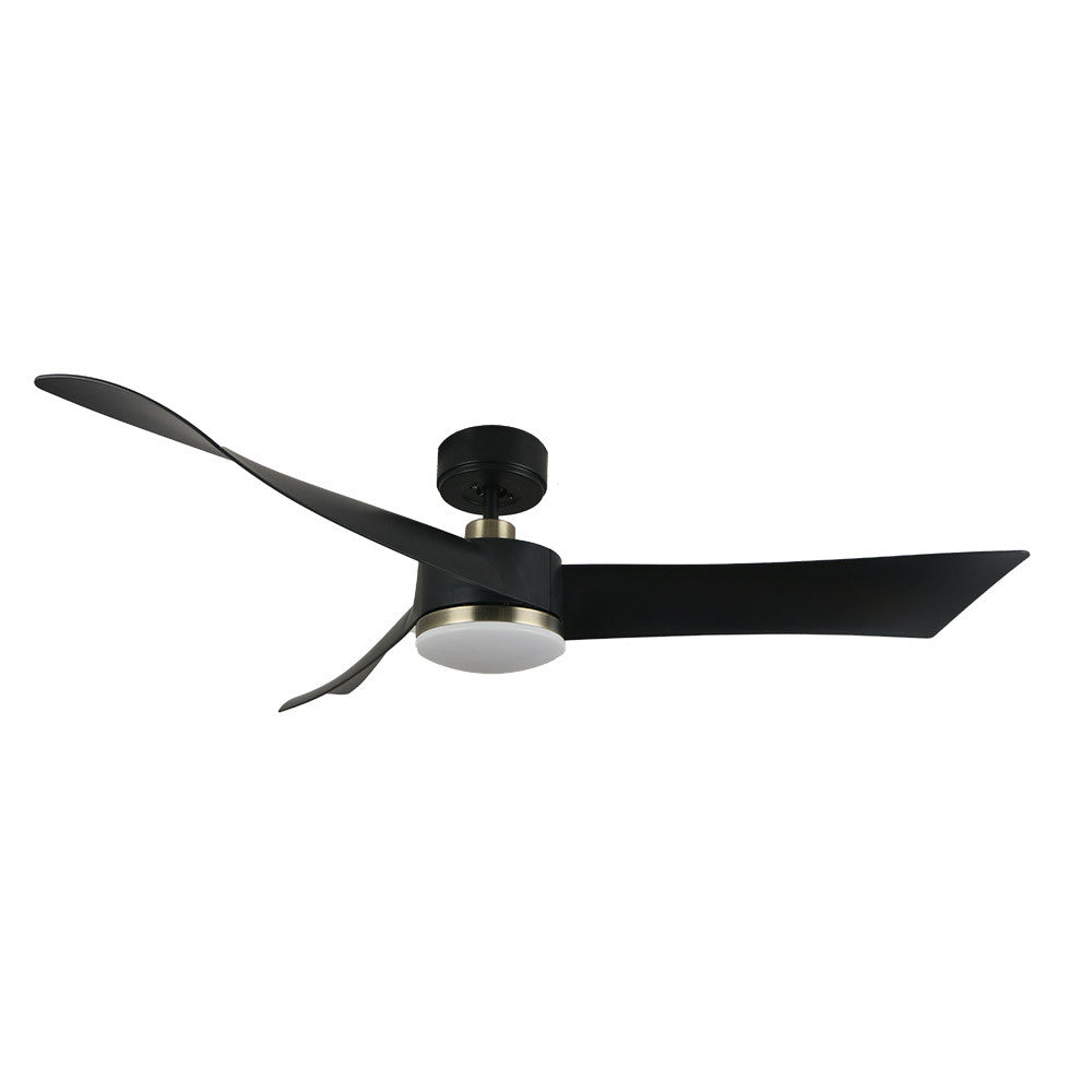 Ventilador Dc Tempel 26w Negro/cuero 3 Aspas 132d 6vel. 3000k, 4000k, 6500k 2950lm C/remoto, Memoria Y Temporizador_1