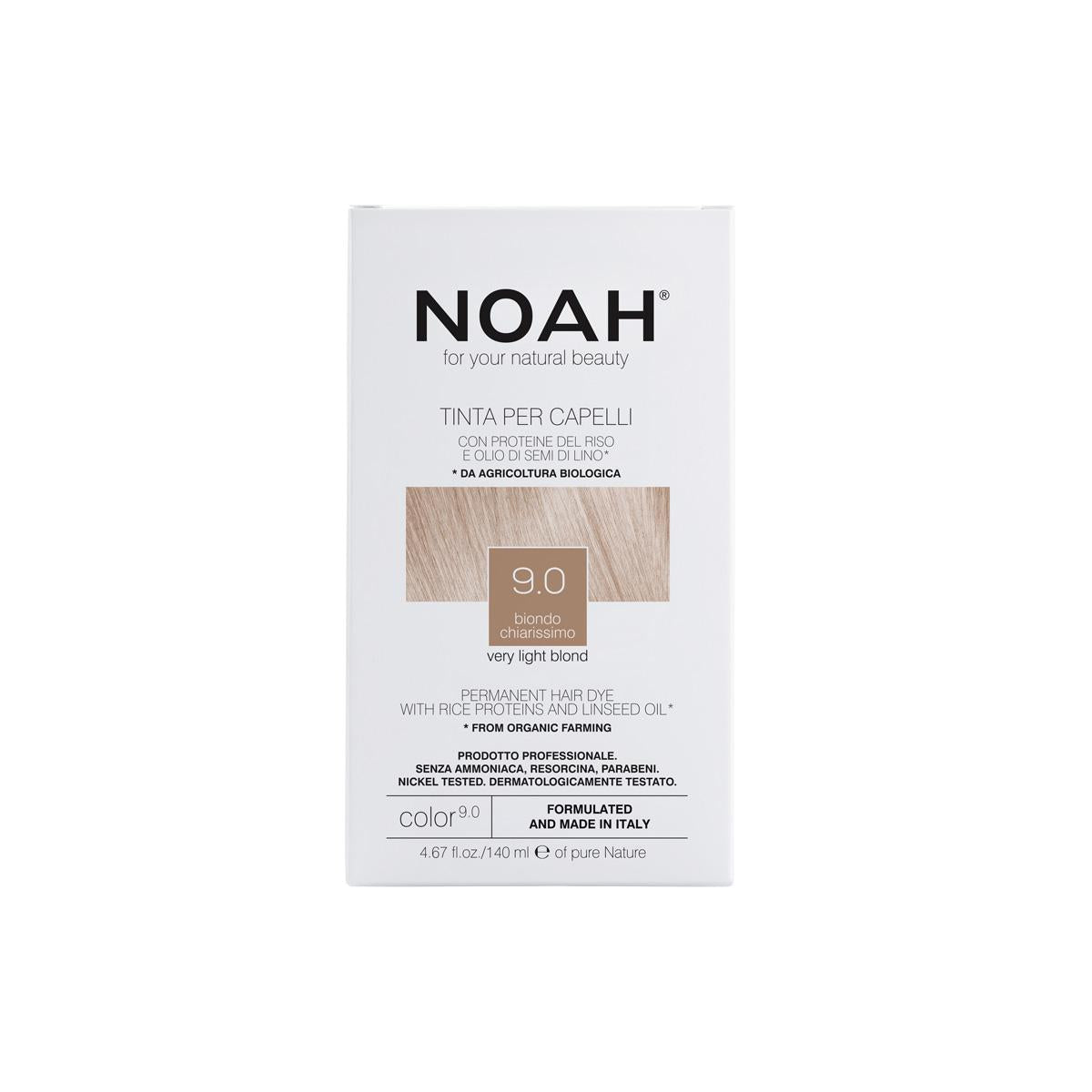 Tinta para cabelo loiro muito claro 9.0 Noah 140 ml