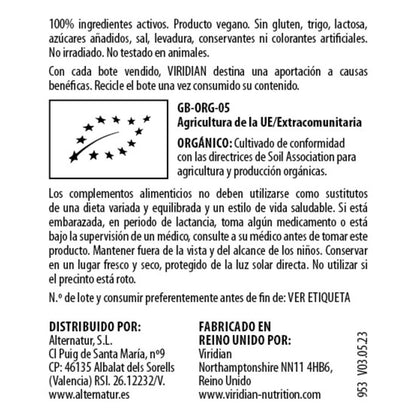 Chá Verde Biológico 500 mg 30 cápsulas vegan