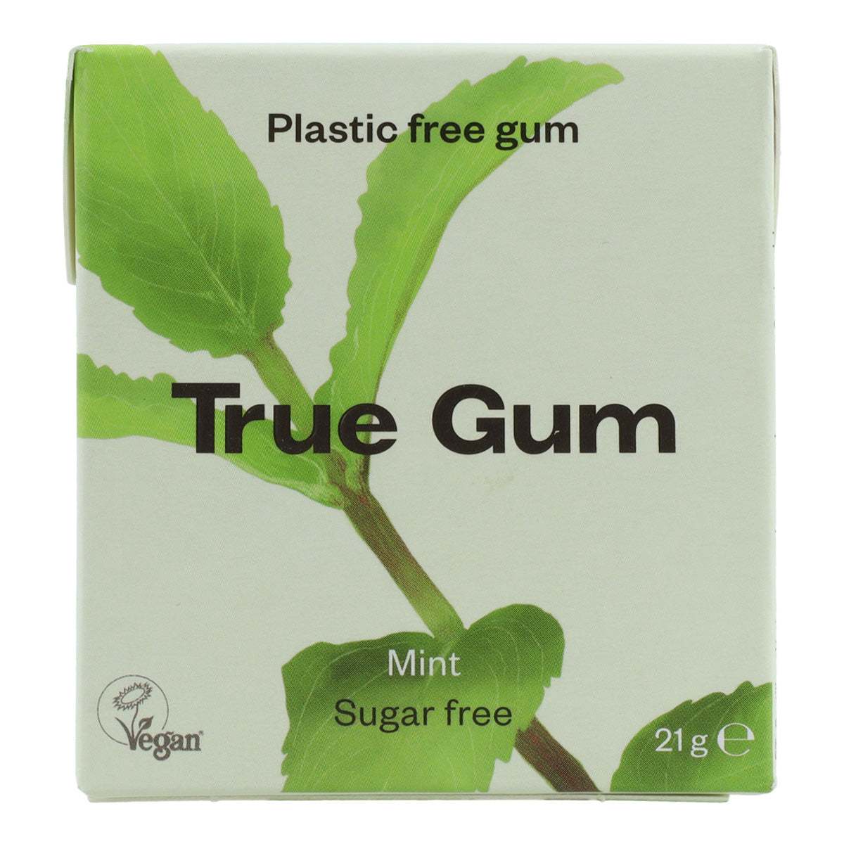 Chicle sin plástico de Menta fresca True Gum 21g