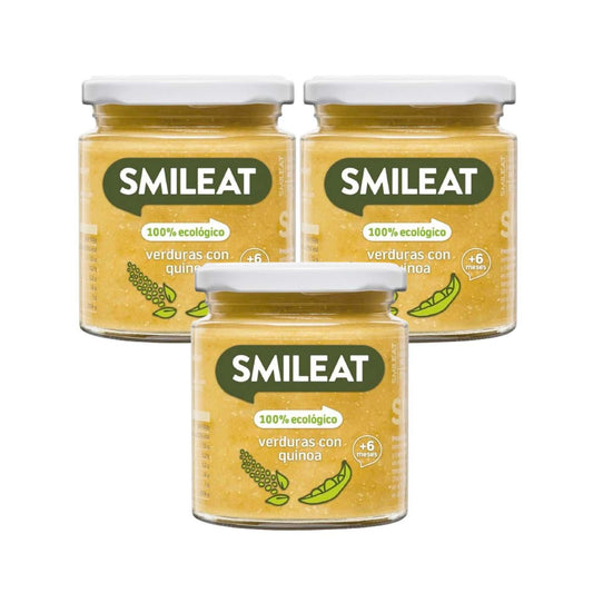 PROMOÇÃO 3x Smileat Pote de Vegetais Biológicos com Quinoa 230g