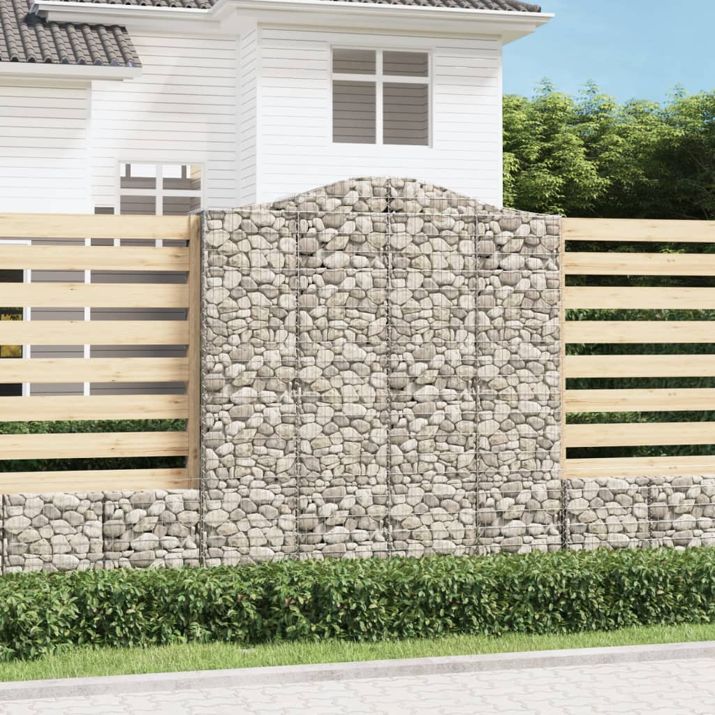 Cestas De Gaviones 11 Uds Forma De Arco Hierro 200x50x220/240cm_1