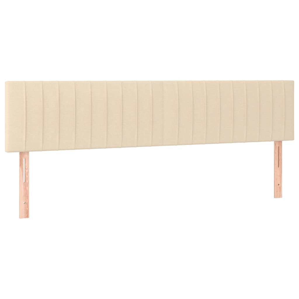 Cama Box Spring Colchón Y Luces Led Tela Crema 180x200 Cm / Vetonek_2