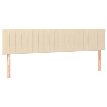 Cama Box Spring Colchón Y Luces Led Tela Crema 180x200 Cm / Vetonek_2