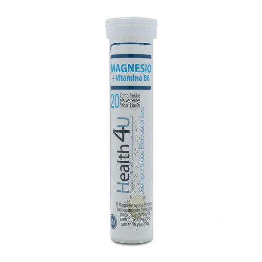 H4U Magnésio + Vitamina B6 + Vitamina B2 20 comprimidos efervescentes, sabor a laranja e limão
