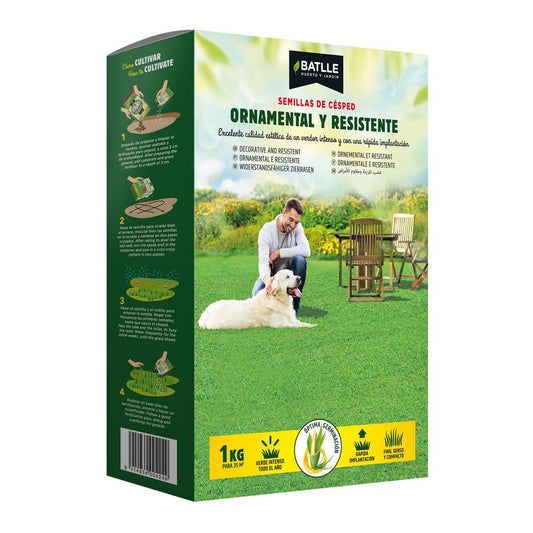 Sementes de relva ornamental e resistente Batlle 5 kg