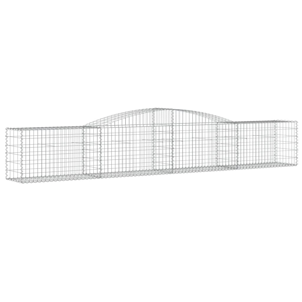 Cestas De Gaviones 4 Uds Forma De Arco Hierro 400x50x60/80 Cm_2