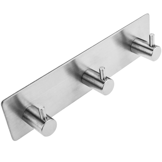 Perchero De Pared De Acero Inoxidable. Colgador De Ropa Y Toallero Con 3 Gancho_0