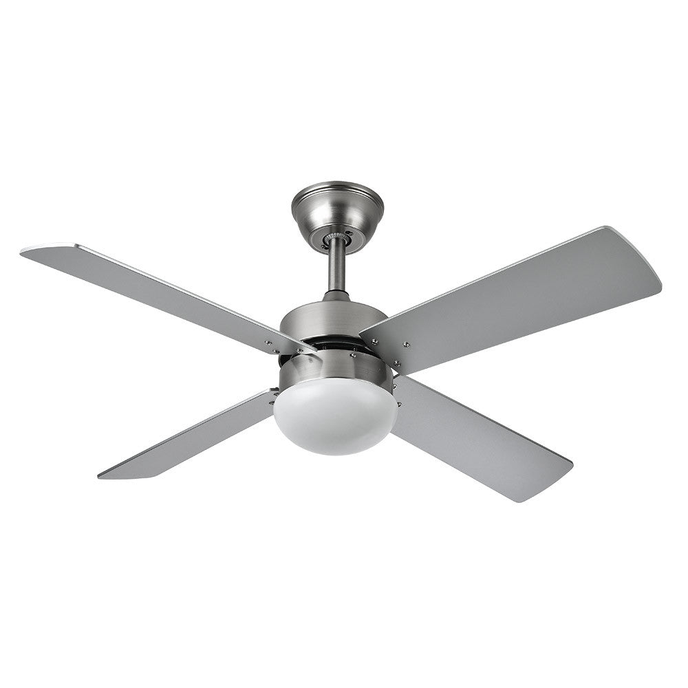 Ventilador Dc Sofia 2xe27 Niquel 4 Aspas Rev.haya/plata 40x107d C/remoto Temporizador_1