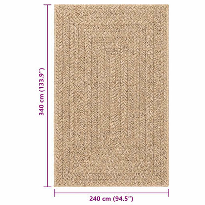 Vidaxl Alfombra Zizur Aspecto Yute Interior/exterior Beige 160x230 Cm_2
