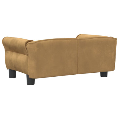 Cama Para Perros De Terciopelo Marrón 70x45x30 Cm / Vetonek_1
