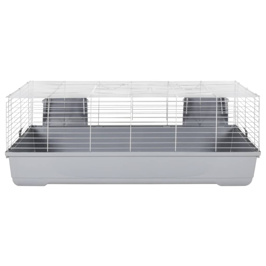 Vidaxl Jaula De Animales Pequeños Polipropileno Metal Gris 118x59x46cm_4