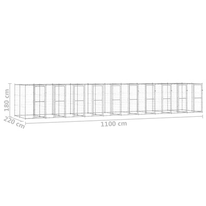 Perrera De Exterior De Acero Galvanizado 24,2 M²_5