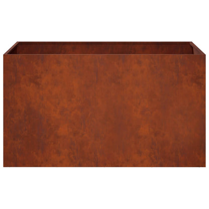 Macetero De Jardín 2 Uds. Oxidado 80 X 50 X 50 Cm Acero Oxidado_4