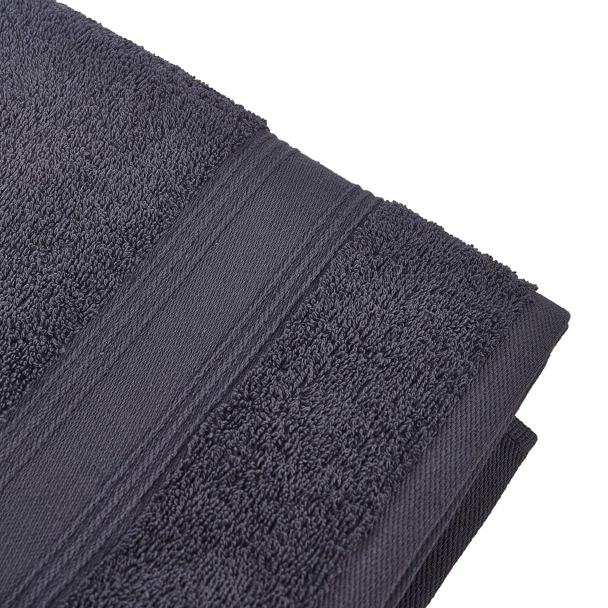 Toalla De Lavabo 100% Algodón Gris Oscuro 50x90 Cm._4