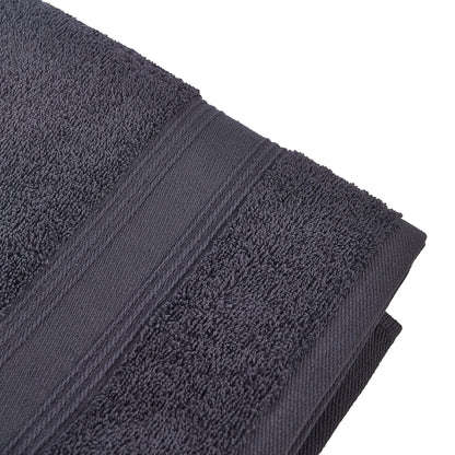Toalla De Lavabo 100% Algodón Gris Oscuro 50x90 Cm._4