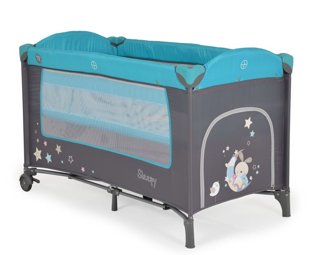 Cuna De Viaje Con Cambiador Sleepy Turquoise_2
