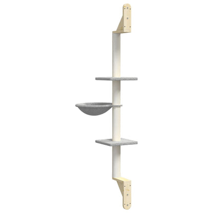 Árbol Rascador Para Gatos De Pared Gris Claro 142,5 Cm_5