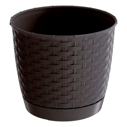 Maceta Ratolla Round 7,5l., Dimensiones (mm) 250x250x219, Color Ocre Oscuro_0