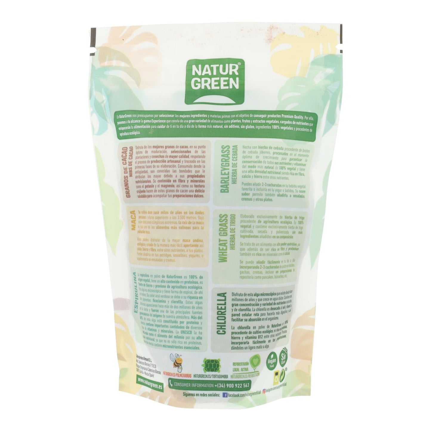 Grãos de cacau picados Naturgreen (Nibs), 200 g