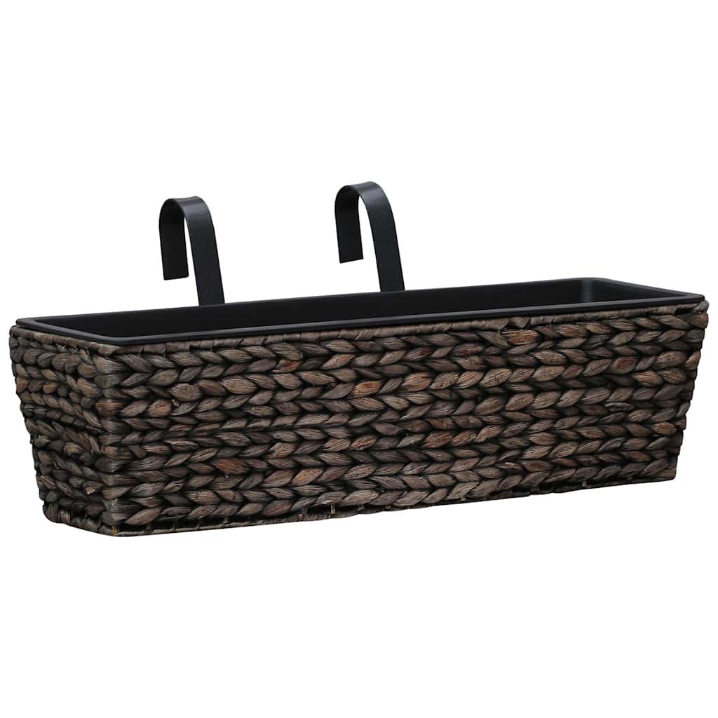 Conjunto De Jardineras 2 Unidades Jacinto De Agua Marrón_0