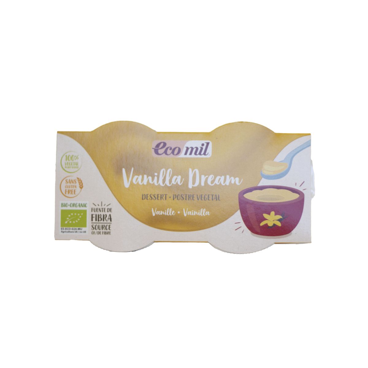 Sobremesa de Baunilha Dream Bio Ecomil 2 unidades de 125 g