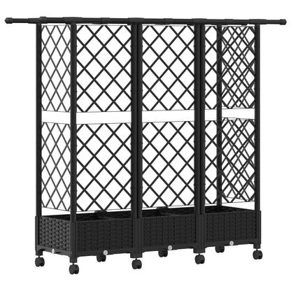 Cama Elevada Con Trellis Y Techo Negro 164 X 40 X 127 Cm Pp_4