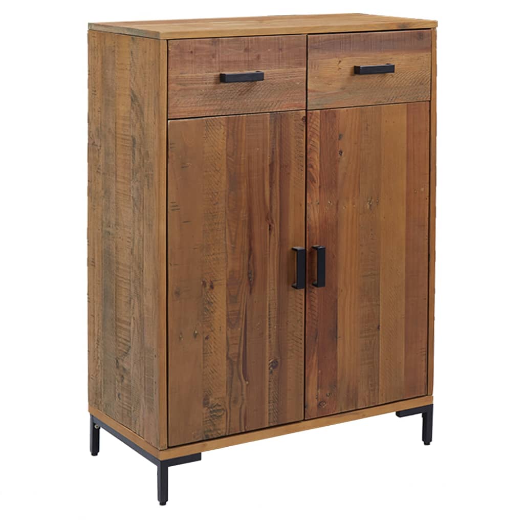 Zapatero De Madera Maciza De Pino 75x40x110 Cm / Vetonek_1