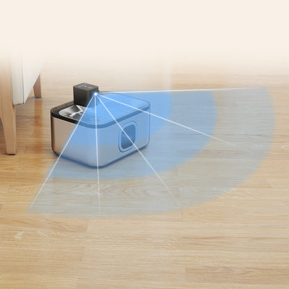 Pawhut Fuente Para Gatos De Acero Inoxidable 5l Súper Silencioso Con Luz Led_3