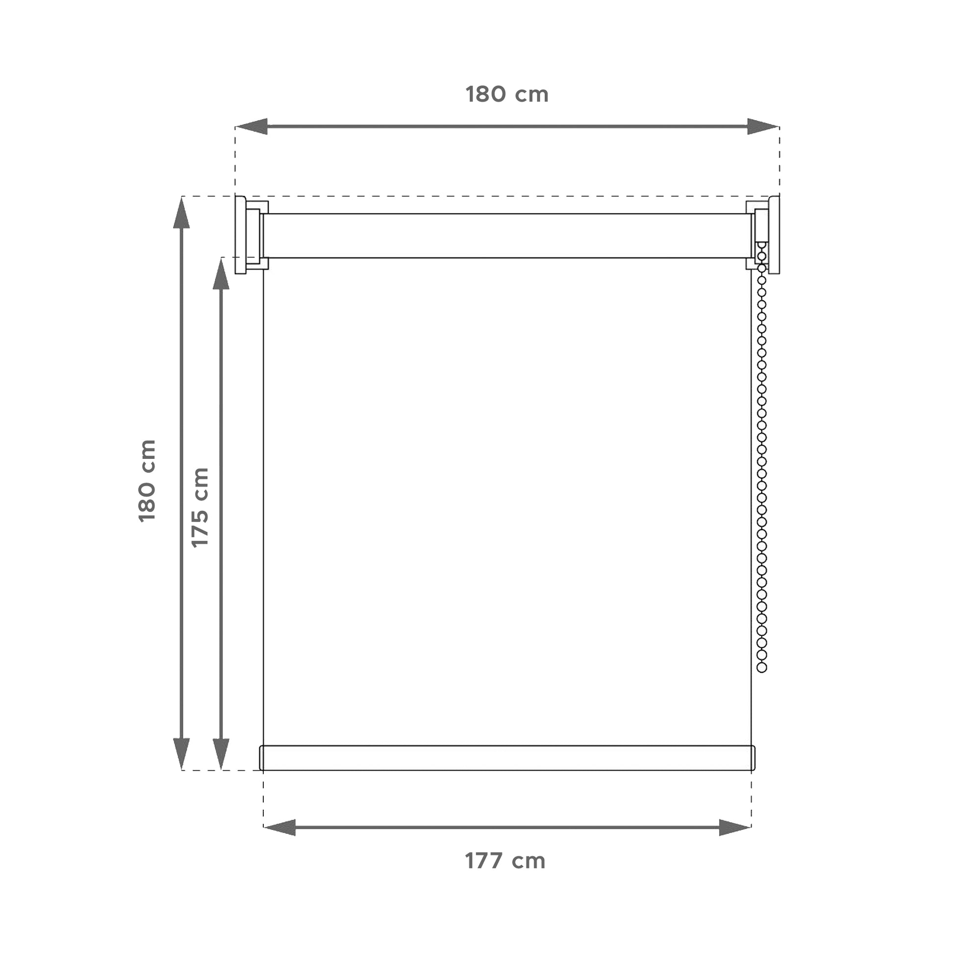 Estor Blanco Roto 180x180cm Enrollable Día/noche Wellhome_2