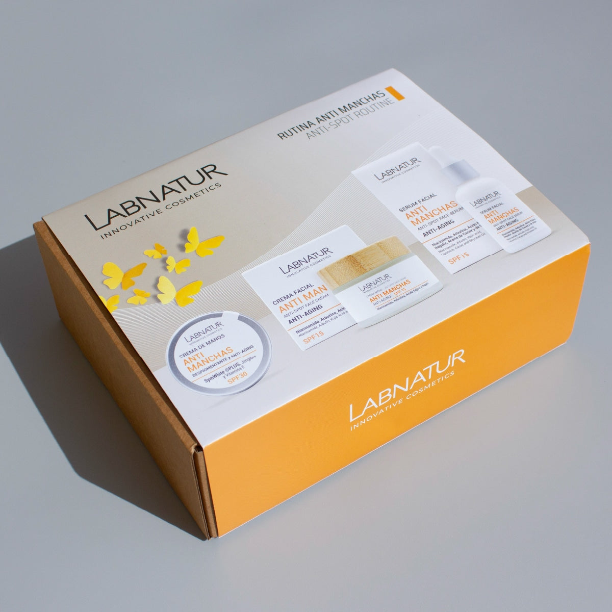 Pack Antimanchas Labnatur | Sérum, Crema Facial SPF15 y Crema de Manos SPF30 | Niacinamida y Ácido Kójico | Vegano_1