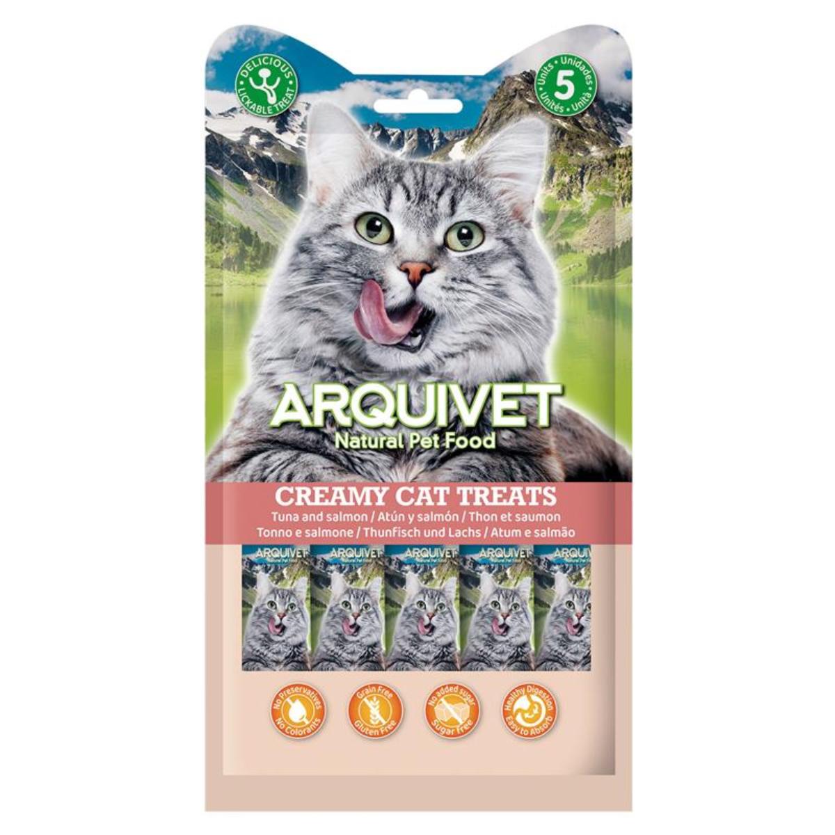 Snack Cremoso de Atum e Salmão Arquivet 5x14 g