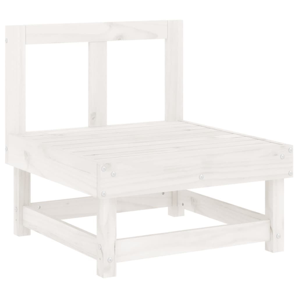 Vidaxl Juego De Muebles De Jardín 10 Piezas Madera Maciza Pino Blanco_3