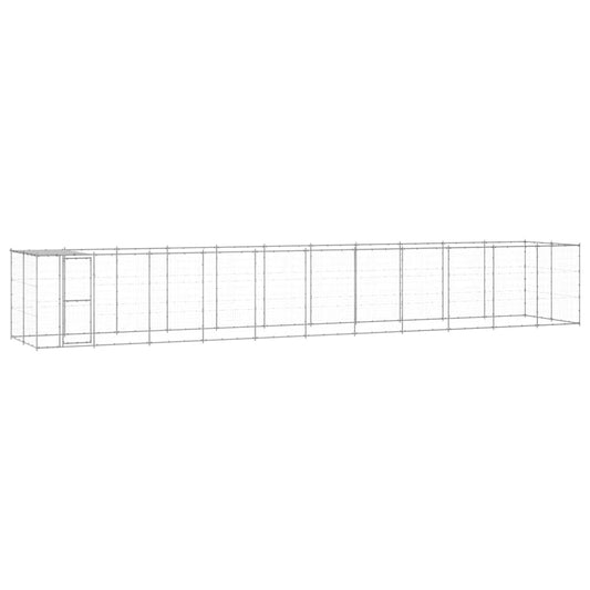 Perrera De Exterior De Acero Galvanizado Con Techo 26,62 M²_0