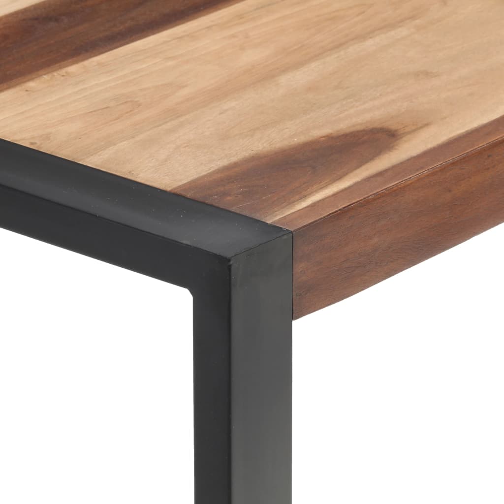 Mesa De Comedor De Madera Maciza 120x60x75 Cm_2
