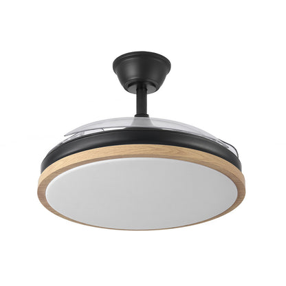 Ventilador Dc Evros 72w 6120lm Negro/haya 107d 3asp.desplegables 3000-4000-6000k Remoto+temp+memoria_1