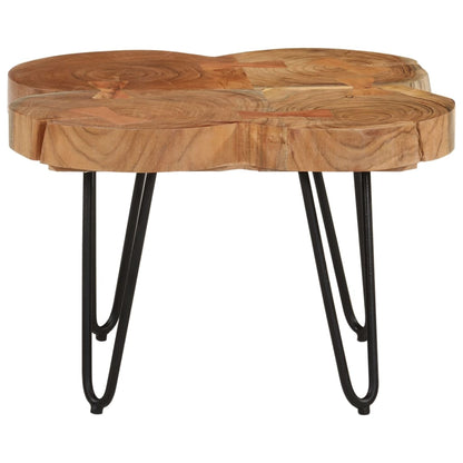 Mesa De Centro 4 Troncos Madera Maciza Acacia 36 Cm_0