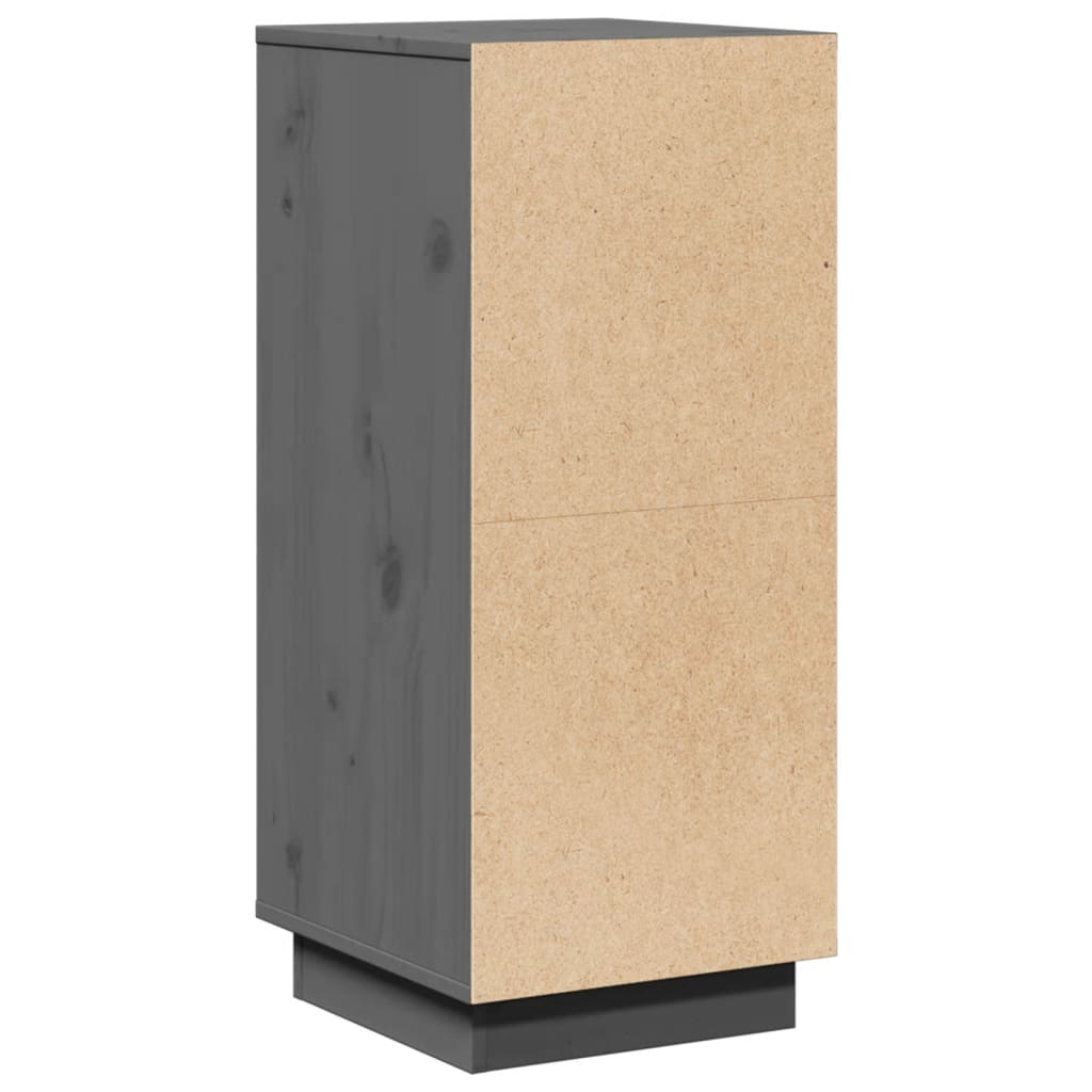 Aparador De Madera Maciza De Pino Gris 31,5x34x75 Cm / Vetonek_1