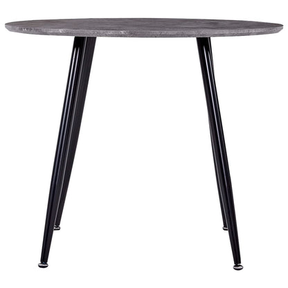 Mesa De Comedor Mdf Gris Hormigón Y Negro 90x73,5 Cm_0