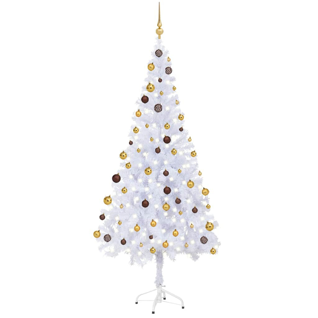 Vidaxl Árbol De Navidad Artificial Con Luces Y Bolas 620 Ramas 180 Cm_0