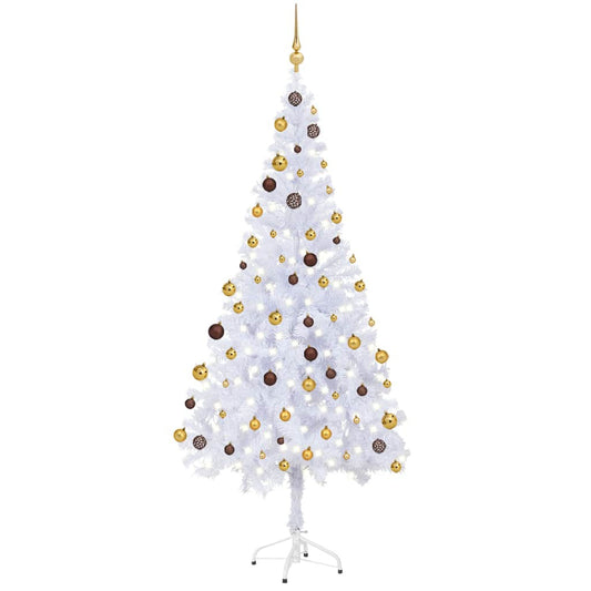 Vidaxl Árbol De Navidad Artificial Con Luces Y Bolas 620 Ramas 180 Cm_0