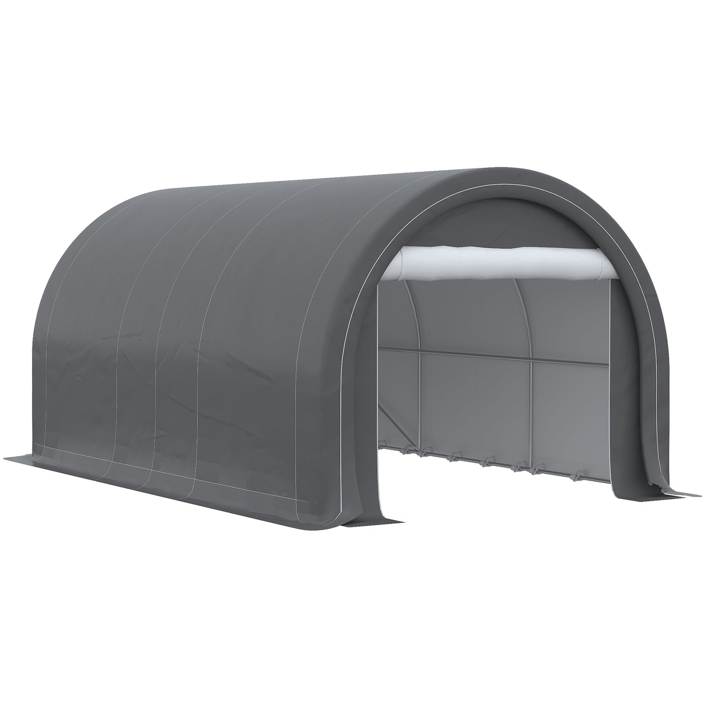 Outsunny Garaje Exterior Para Coche 5x3 M Carpa Garaje Para Coche Gris_0