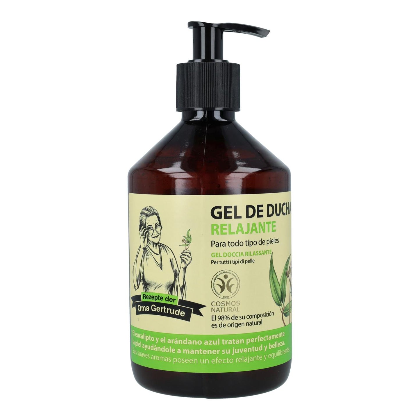 Embalagem de 2 Oma Gertrude Gel de Banho Relaxante para todos os tipos de pele, 500 ml