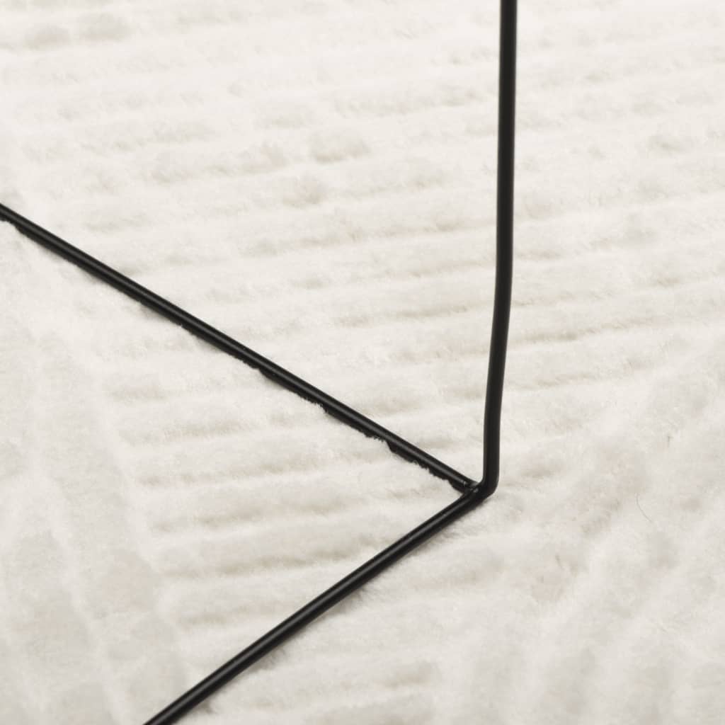 Alfombra De Pelo Corto Look Escandinavo Iza Crema Ø 200 Cm / Vetonek_4