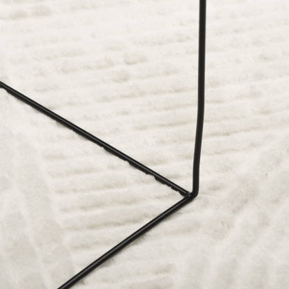 Alfombra De Pelo Corto Look Escandinavo Iza Crema Ø 200 Cm / Vetonek_4