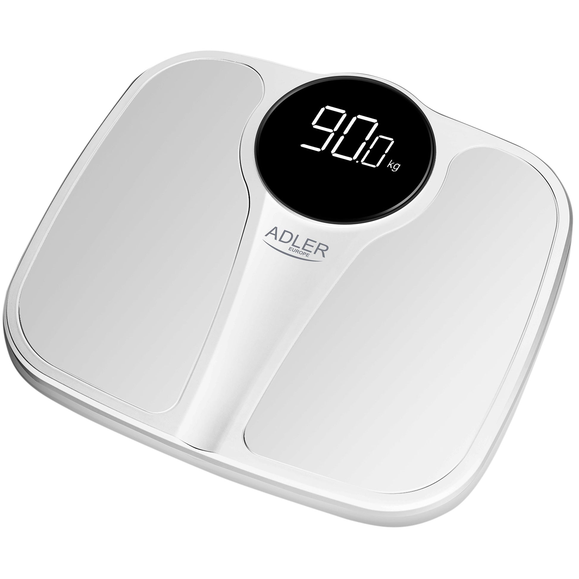 Báscula De Baño Digital, Alta Precisión 180kg, Pantalla Led Apagado Automático, Antideslizante, Briebe, Sc1124w, Blanco_0