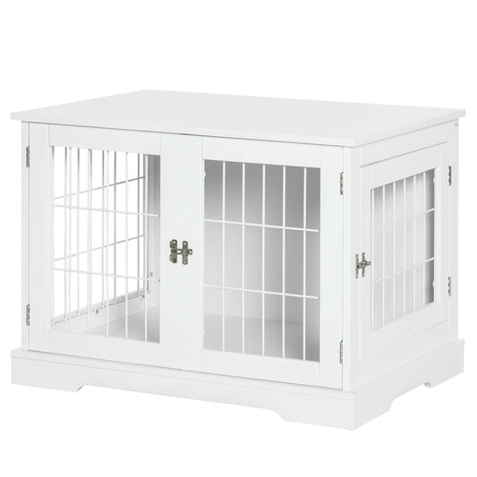 Pawhut Jaula Para Perros De Madera 76x54,5x56 Cm Superficie De Mesa_0